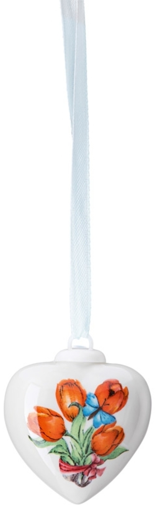 Hutschenreuther Porzellan-Mini-Herz Frühlingsgrüsse Tulpen Bild 1