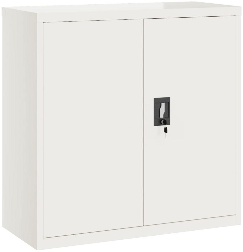vidaXL Aktenschrank Weiß 90x40x90 cm Stahl 339728 Bild 1