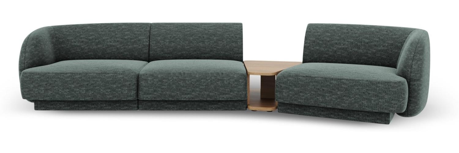 Micadoni Modulares Sofa Miley 3-Sitzer Rechts Chenille Petrol Bild 1