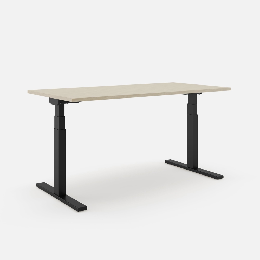 SLS 670 PRO Schreibtisch - 160 , Eiche , Schwarz Bild 1