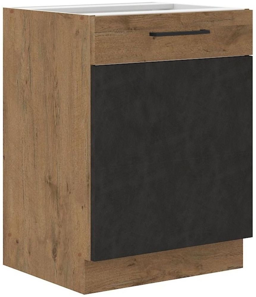 Vigo Unterschrank 60 cm Eiche Lancelot Matera Grau Küchenzeile Küchenblock Küche Bild 1