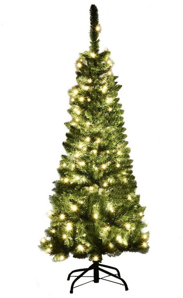 KOMFOTTEU Künstlicher Weihnachtsbaum, mit LED & PVC-Blättern, 135cm Bild 1