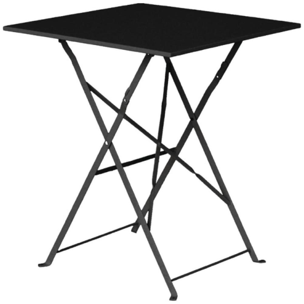 Bolero Viereckiger Klappbarer Terrassentisch Stahl Schwarz 60Cm Bild 1