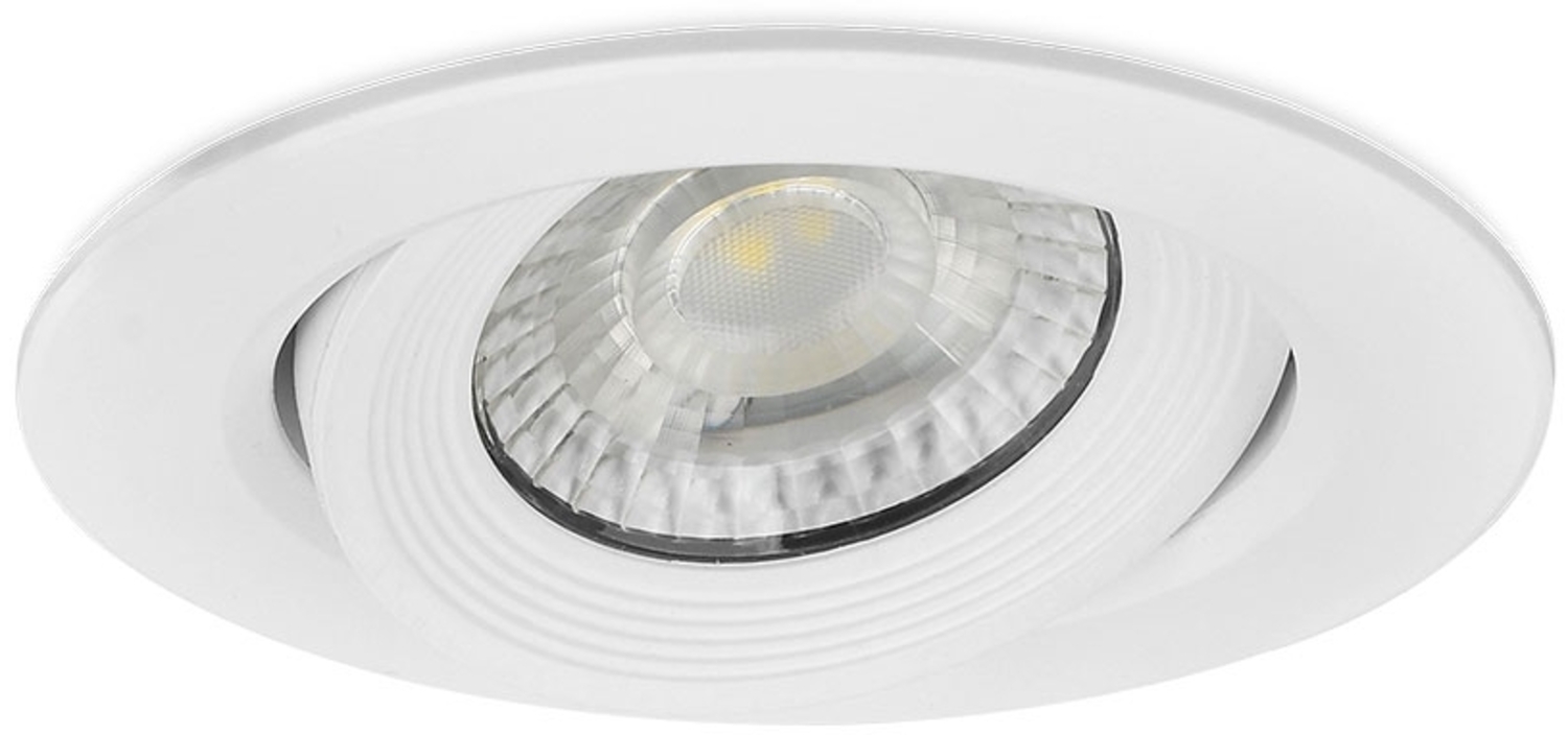 LED Deckenspot Einbauspot 5W schwenkbar IP20 4000K Neutralweiß Ø90mm Bild 1
