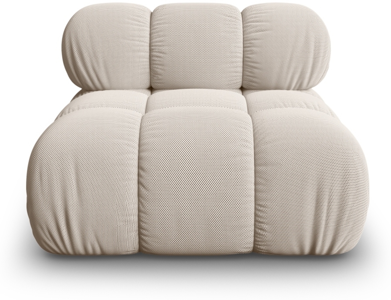 Micadoni Armloses Modul Bellis 3D-Stoff Helles Beige Bild 1