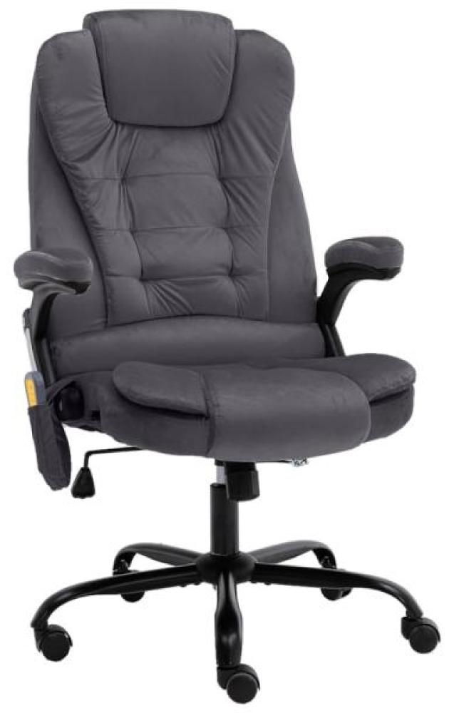 vidaXL Massage-Bürostuhl Dunkelgrau Samt 20572 Bild 1