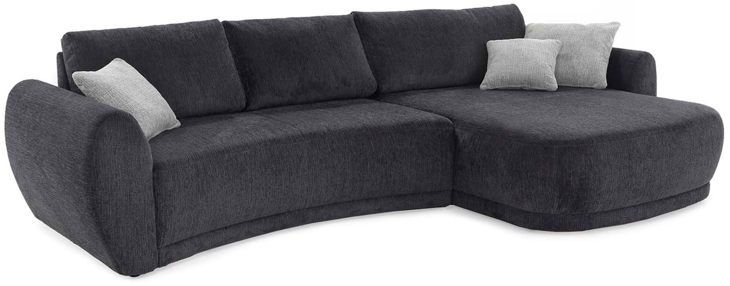 Wohnlandschaft Lissy / Laguna, Polyester, Schwarz, 325 x 92 x 180 cm Bild 1