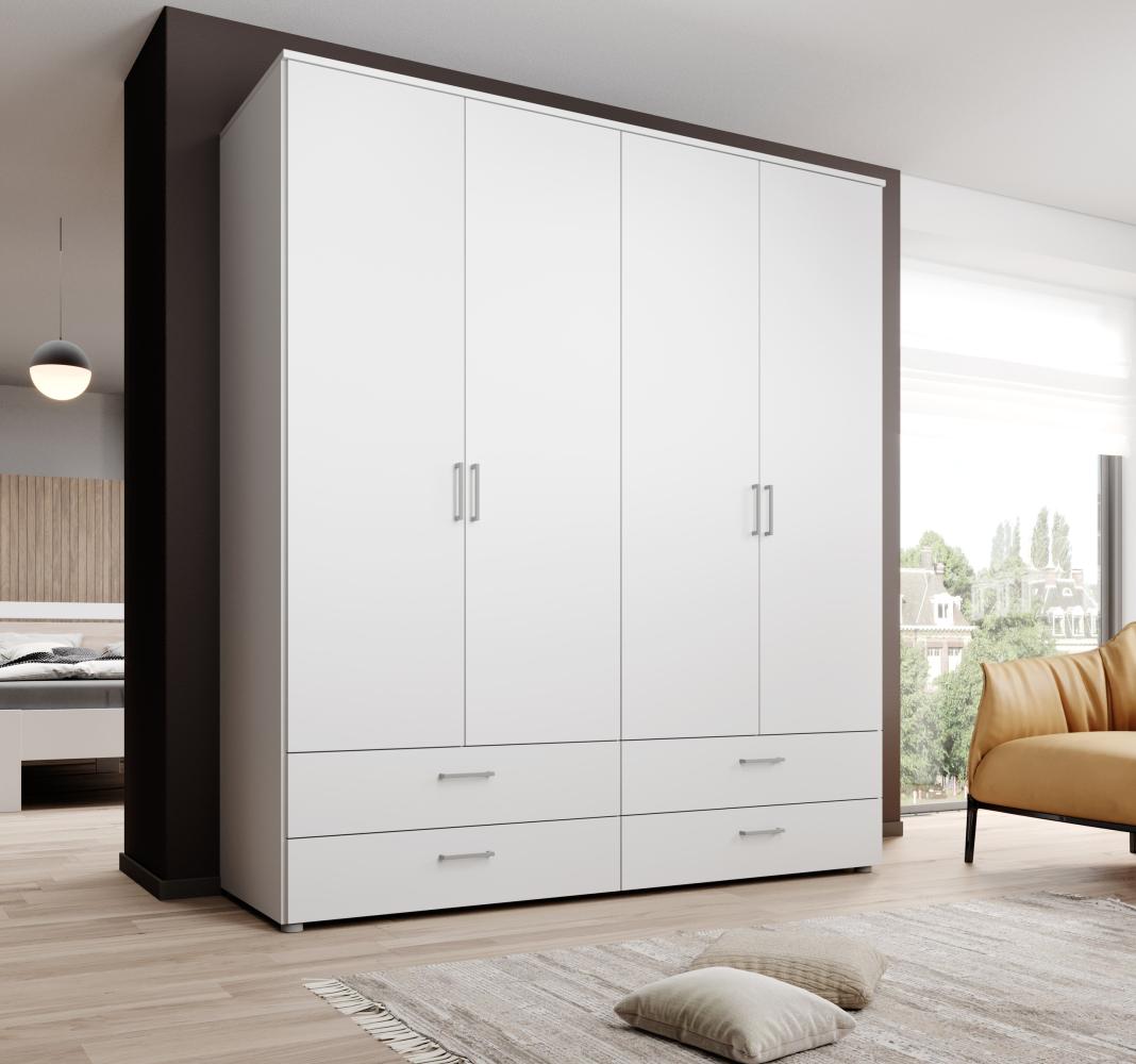 Kleiderschrank >Spazio< in Weiß - 183,1x198,6x48cm (BxHxT) Bild 1