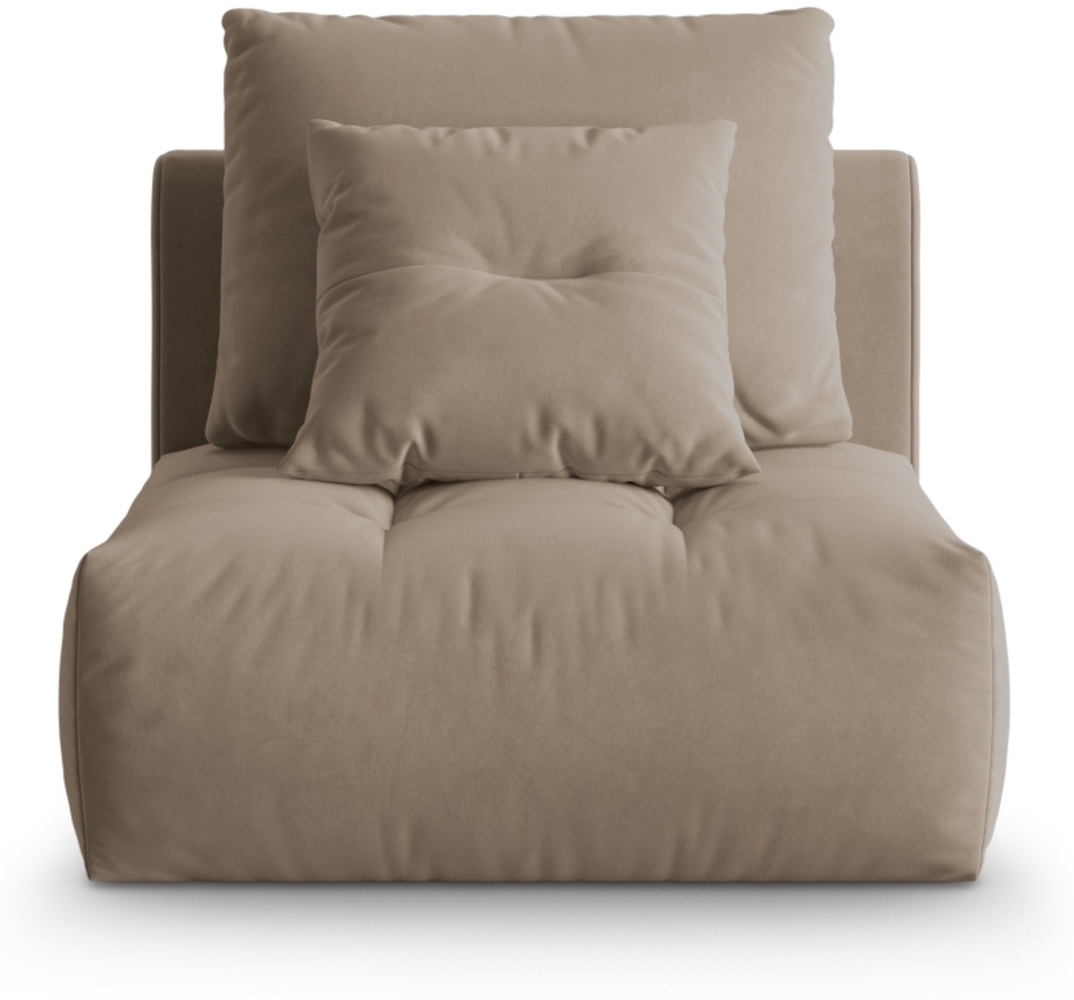 Micadoni Armloses Modul Bloom Samt Casino Hellbraun Bild 1