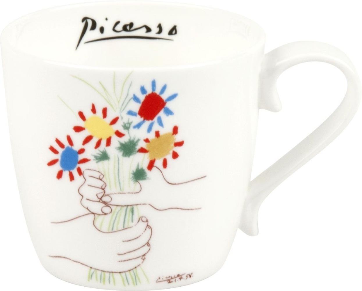 KÖNITZ Becher Picasso - Le Bouquet de l'Amitié - 450 ml aus Bone China Porzellan Bild 1