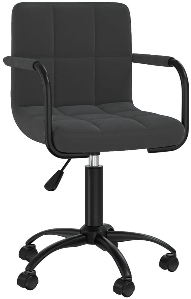 vidaXL Esszimmerstühle 4 Stk. Drehbar Schwarz Samt 3088009 Bild 1
