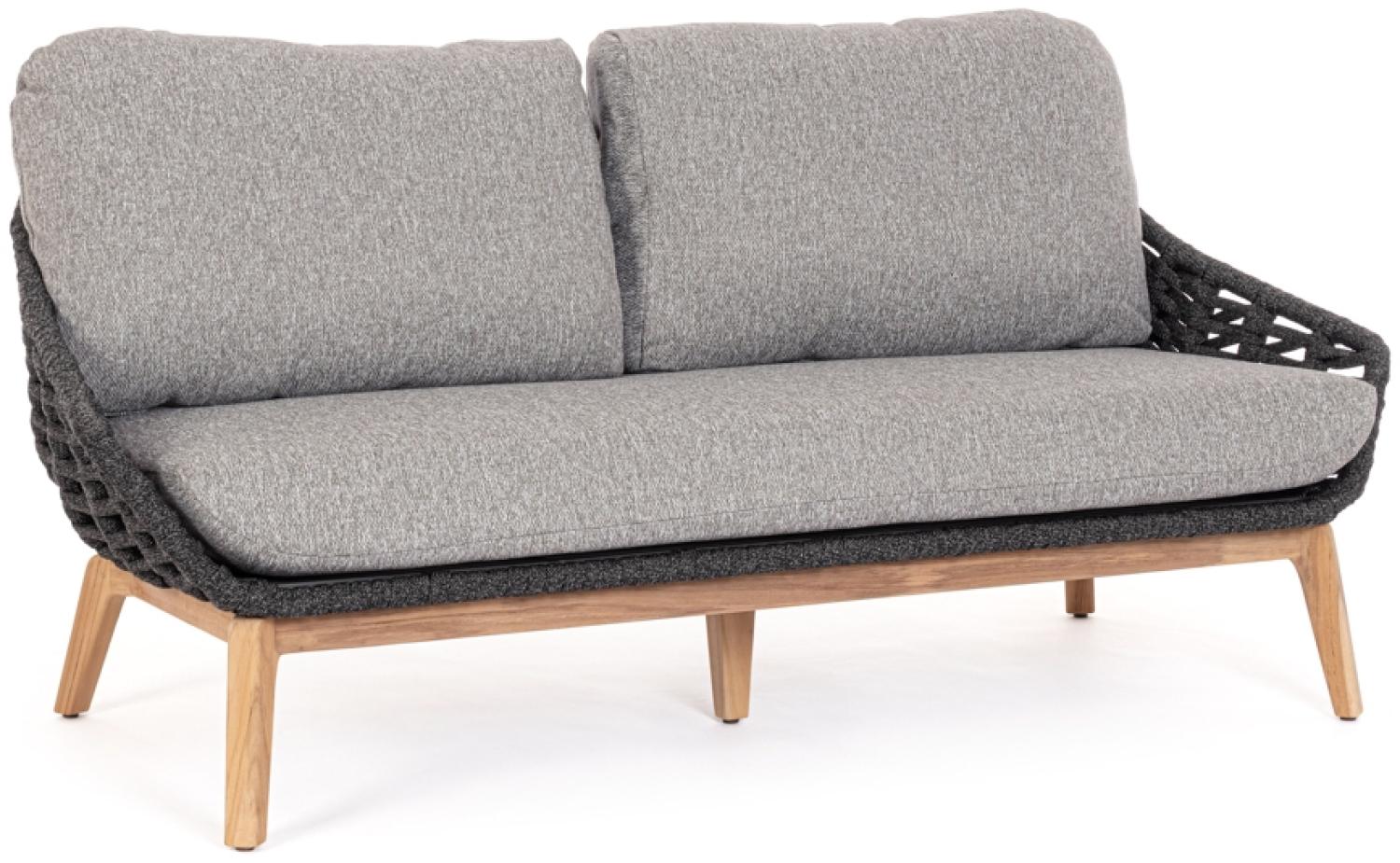 Gartensofa Tamires aus Teakholz, Anthrazit Bild 1