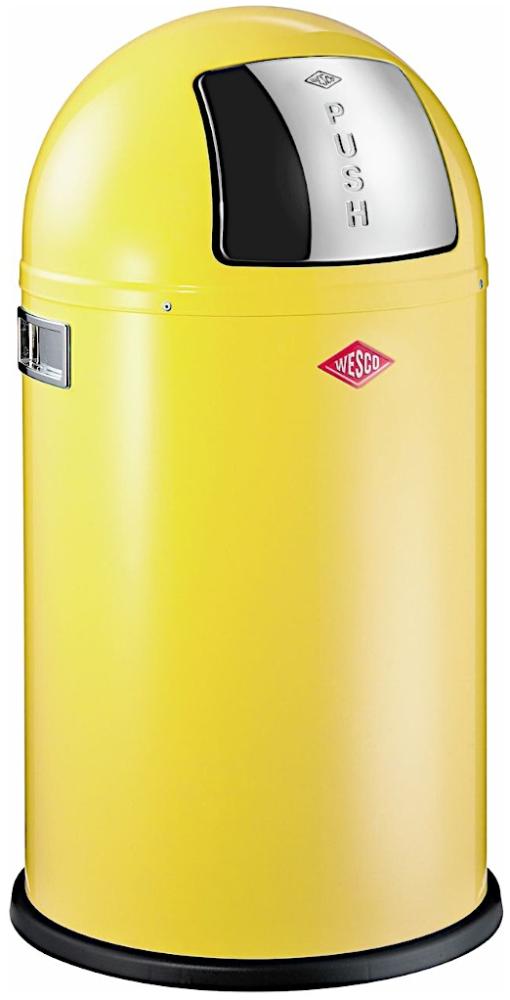 Wesco 'Pushboy Junior' Abfallsammler, 22 Liter, Stahlblech, Lemonyellow Bild 1