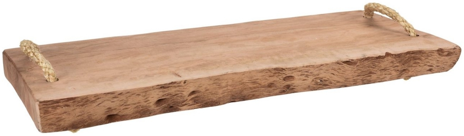 Spetebo Tablett Massivholz Servierplatte - 50 x 20 cm, Holz, Holz Servierbrett Serviertablett Bild 1