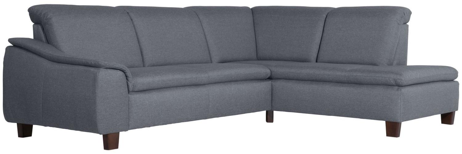 Ecksofa mit Ottomane links Katti Bezug Flachgewebe Buche nussbaum dunkel / denim 22903 Bild 1