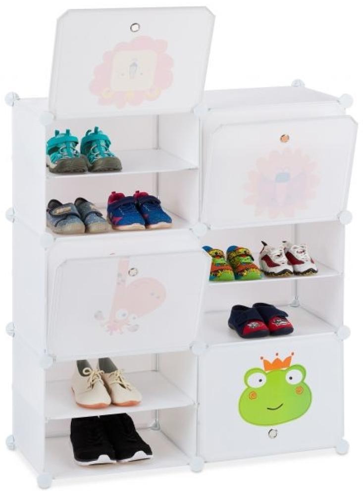 Relaxdays Schuhregal Kinder Tiermotive Bild 1