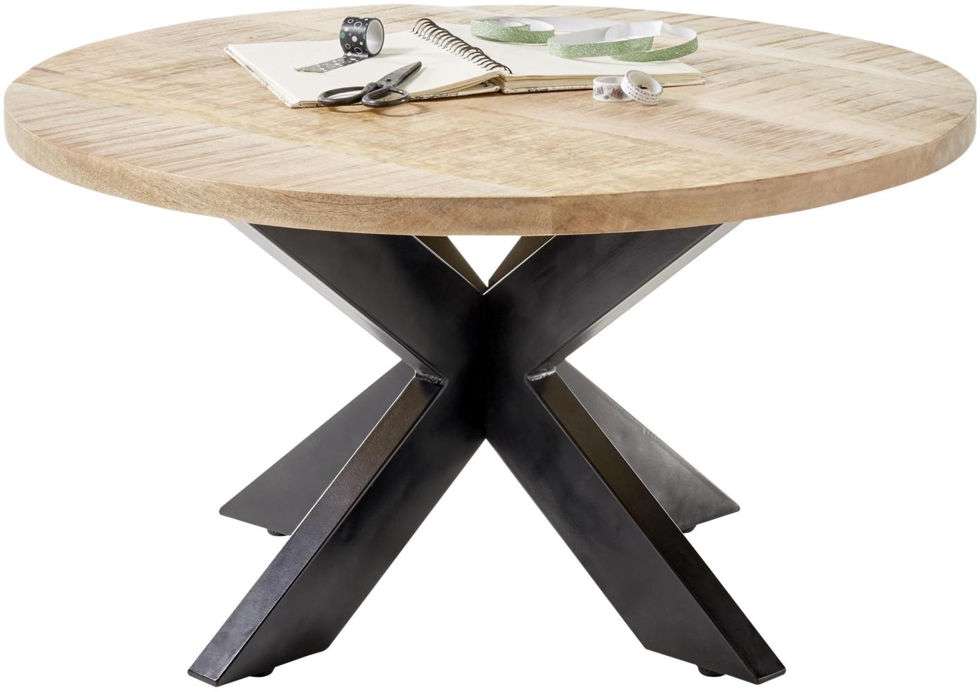 Couchtisch >Alisa< in Mango Wood aus Massivholz,Metall - 80x47x80cm (BxHxT) Bild 1