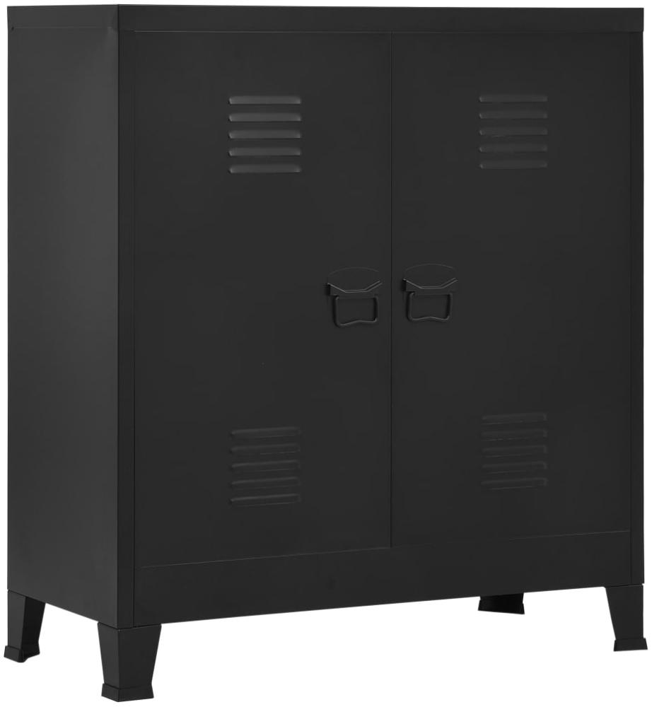 vidaXL Lagerschrank Industrial Schwarz 90x40x100 cm Stahl 145356 Bild 1