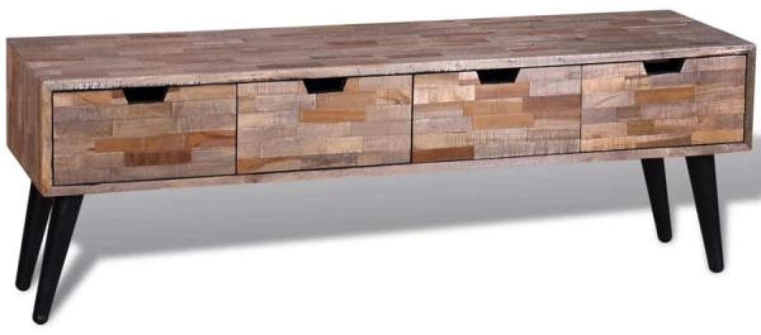 TV-Schrank mit 4 Schubladen Altholz Teak 241710 Bild 1
