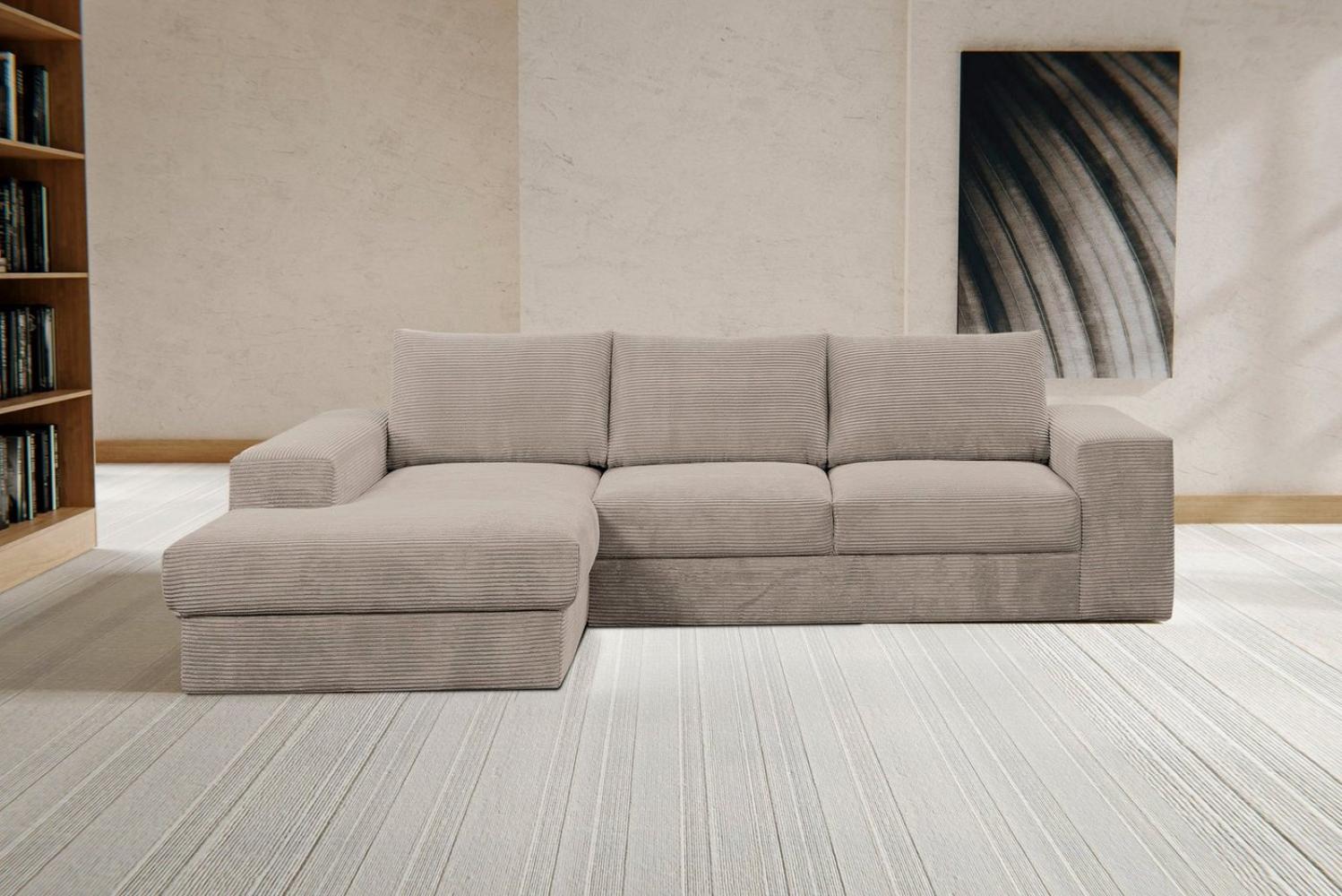 WERK2 Ecksofa Rozzana, Design Ecksofa mit hohem Komfort in trendig-weichem Cord & Breitcord Bild 1