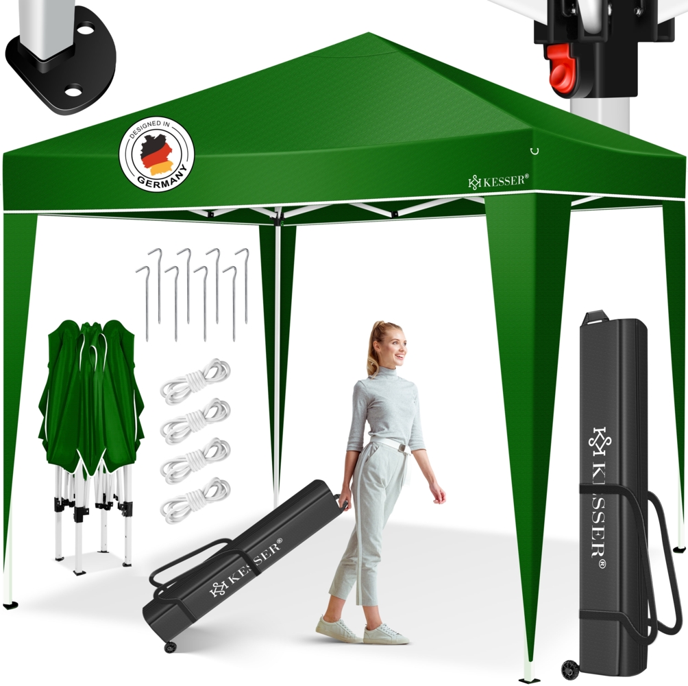 KESSER® Pavillon 3x3 m, wasserdicht, UV-Schutz 50+, inkl. Tasche, Grün Bild 1