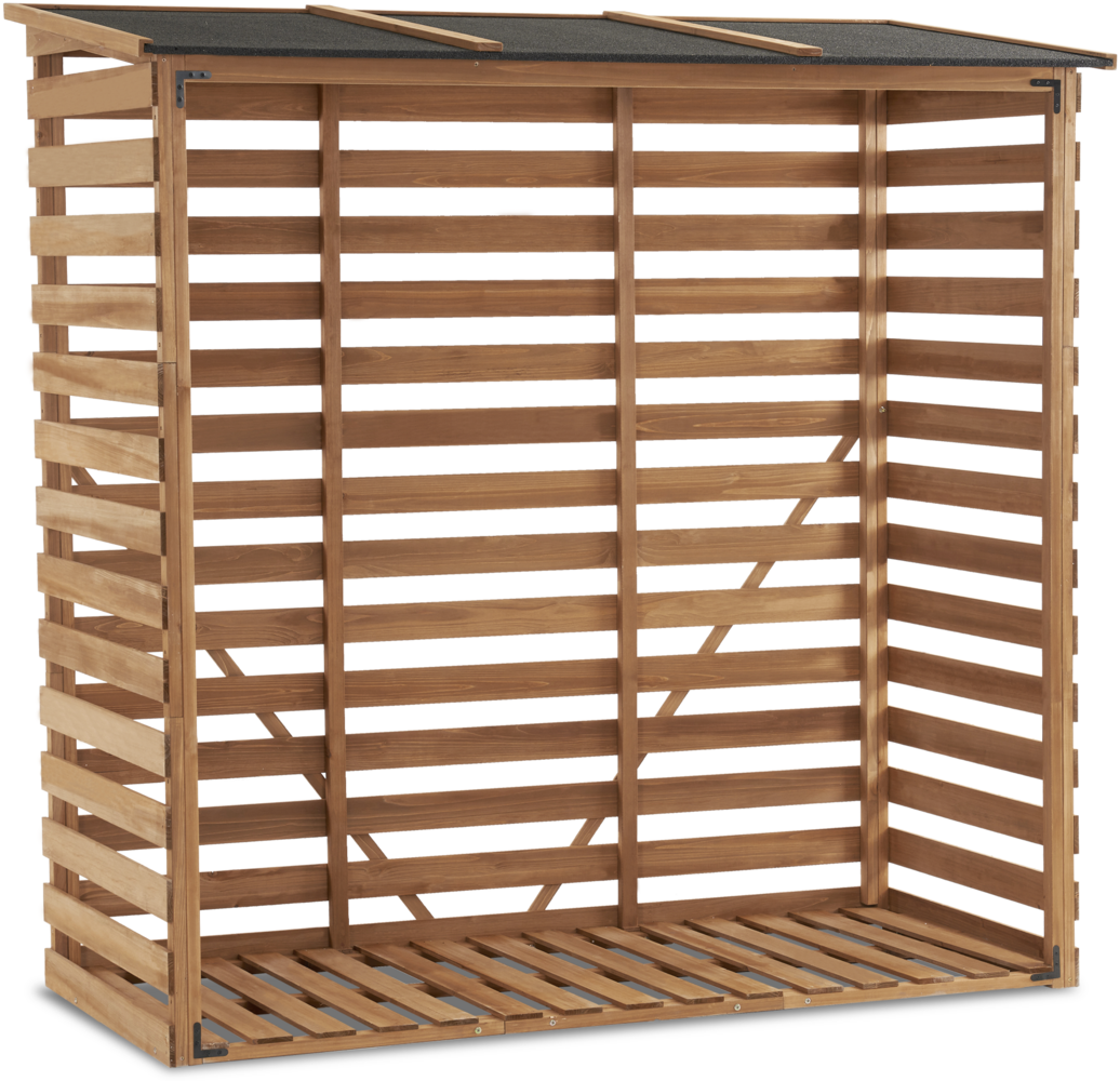 M MCombo Holzregal, Outdoor Kaminholzregel mit Rückwand, Holzunterstand mit wasserdichter Abdeckung, 1202 Bild 1
