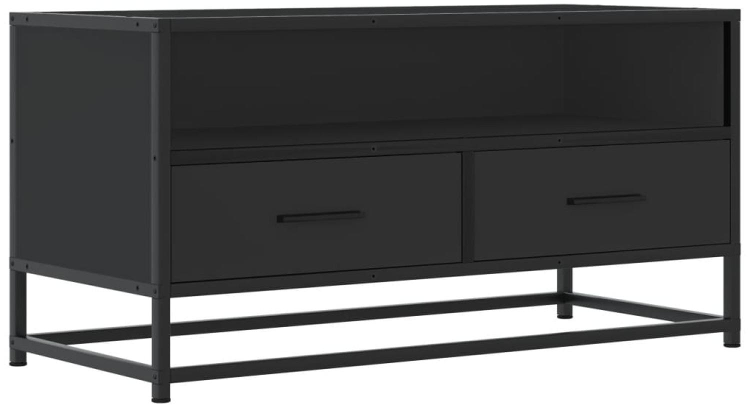 vidaXL TV-Schrank Schwarz 80x34,5x40 cm Holzwerkstoff und Metall 848809 Bild 1