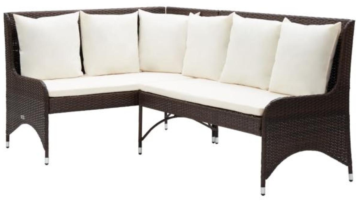 vidaXL Garten-Ecksofa 2-tlg. Poly Rattan Braun 310225 Bild 1