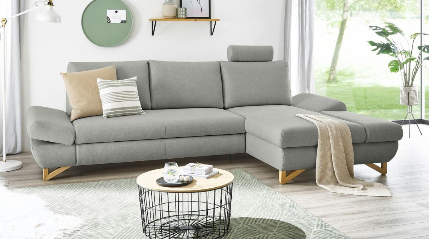 Ecksofa Skalm in grau 284 cm Bild 1