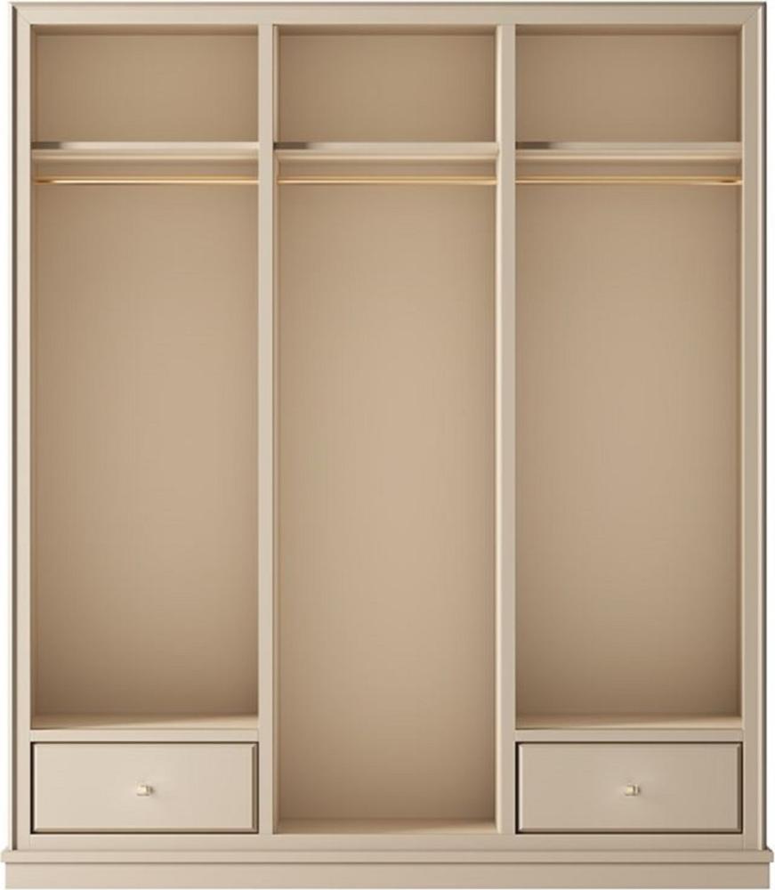 Casa Padrino Luxus Kleiderschrank Beige 200 x 60 x H. 200 cm - Offener Schlafzimmer Schrank - Schlafzimmer Möbel - Hotel Möbel - Schlafzimmer Einrichtung - Luxus Möbel - Luxus Einrichtung Bild 1