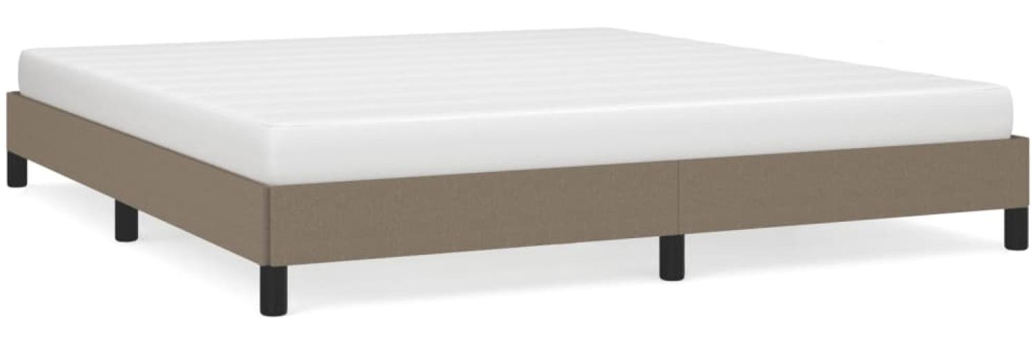 vidaXL Bettgestell ohne Matratze Taupe 180x200 cm Stoff 346740 Bild 1