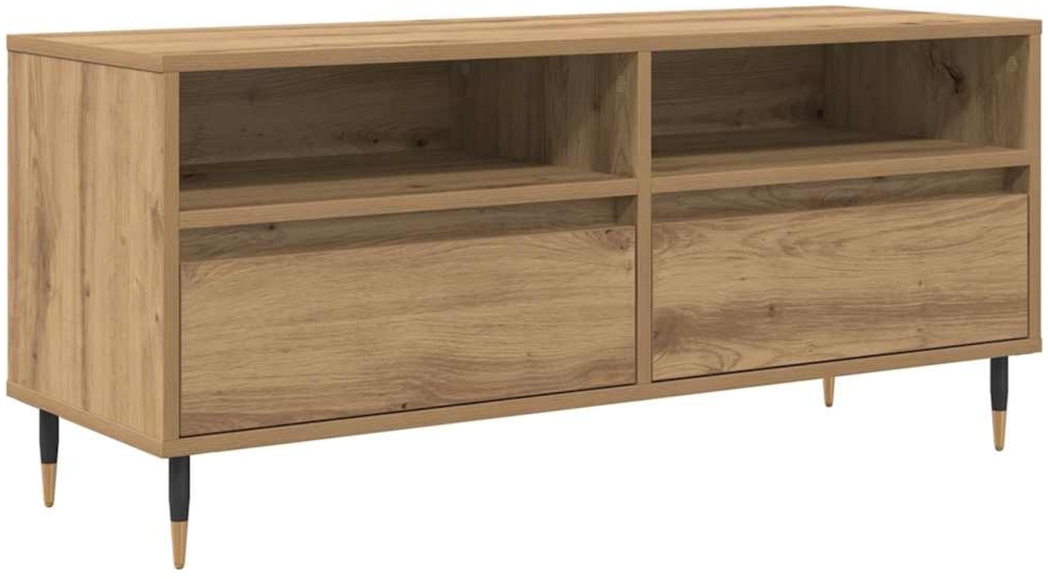 vidaXL TV-Schränk mit Schubladen Artisan-Eiche 100 x 34,5 x 44,5 cm 881778 Bild 1