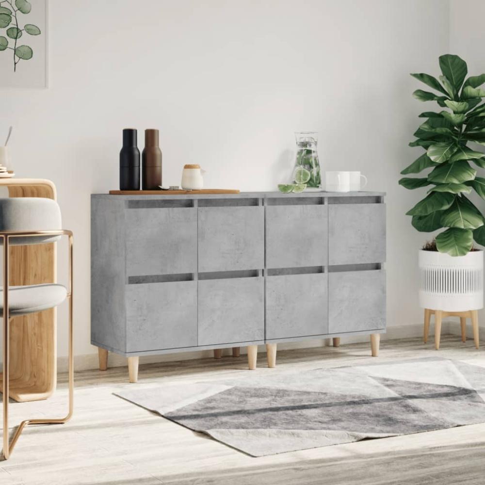 vidaXL Sideboards 2 Stk. Betongrau 60x35x70 cm Holzwerkstoff 3185755 Bild 1