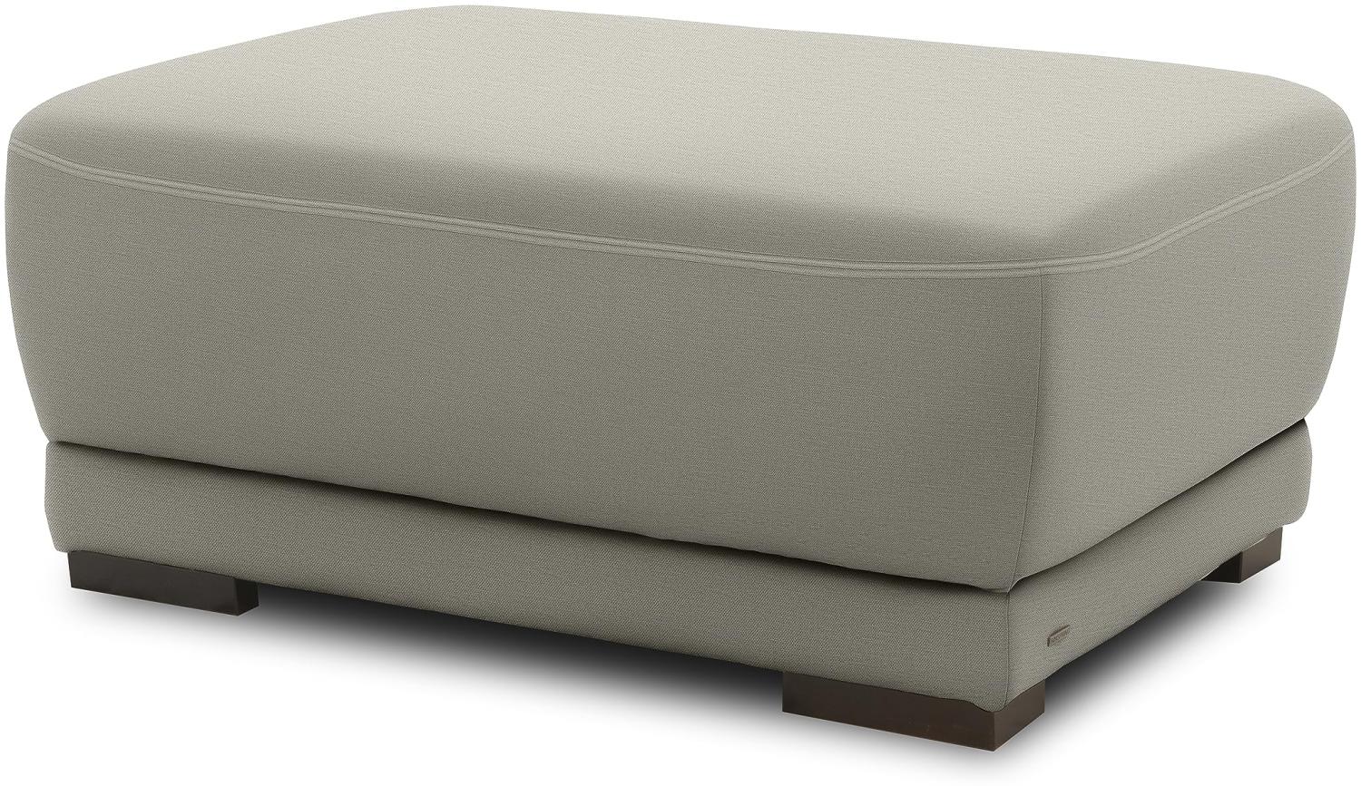 DOMO Collection Telos Boxspringhocker, Hocker mit Boxspringfederung, Beistellhocker für Couch, 109x78x46 cm, grau Bild 1