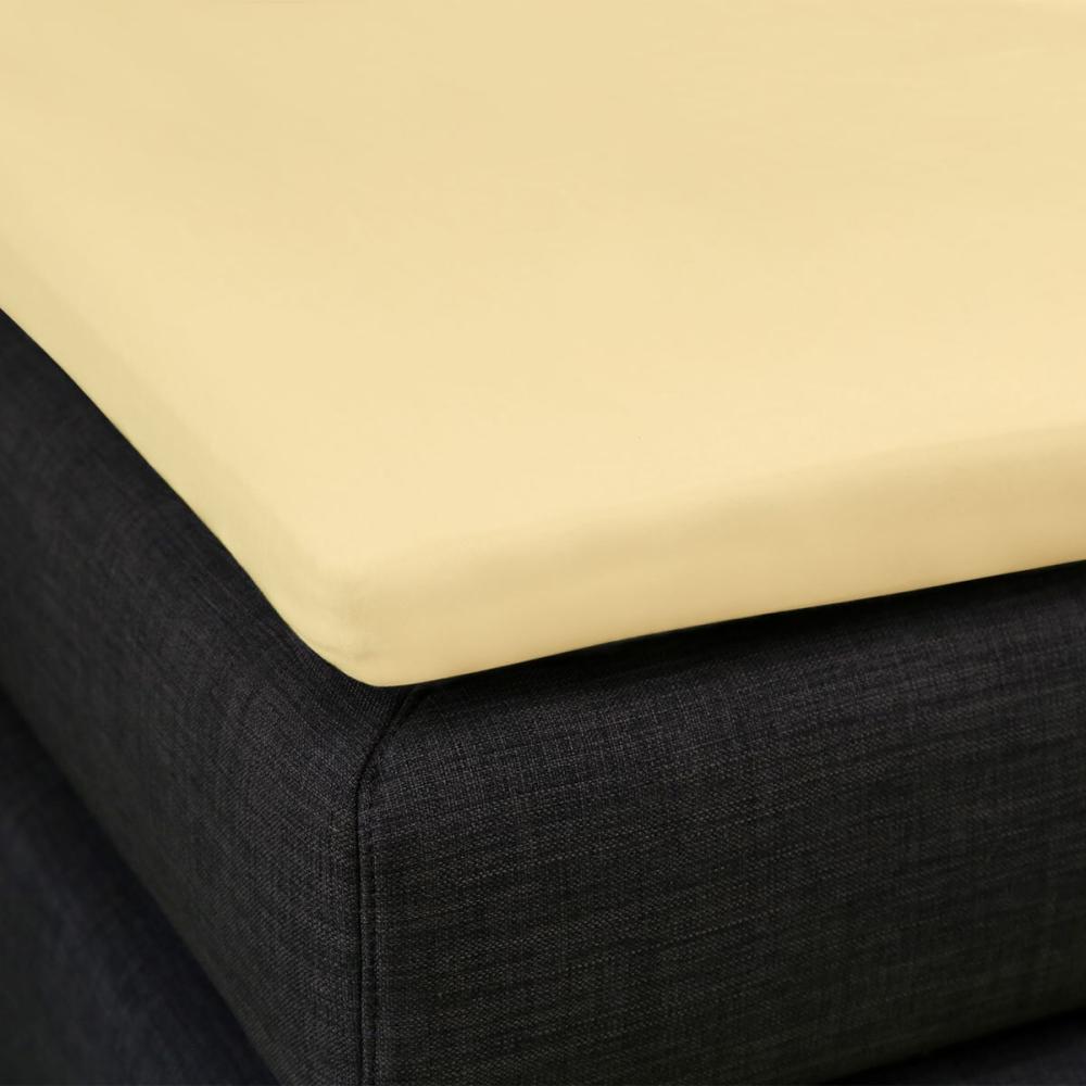 Formesse Bella Donna Topper Spannbetttuch La Piccola|180x200 cm| hellgelb Bild 1