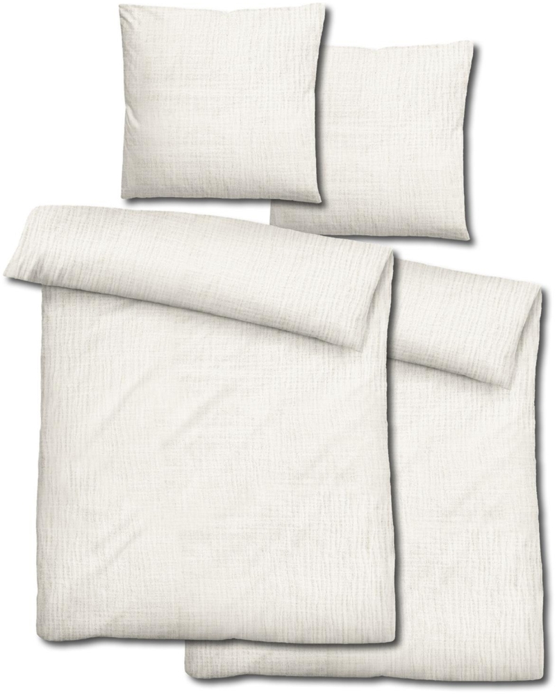 Doppelpack Sleezzz® Musselin Bettwäsche natur 135 x 200 cm + 80 x 80 cm Bild 1