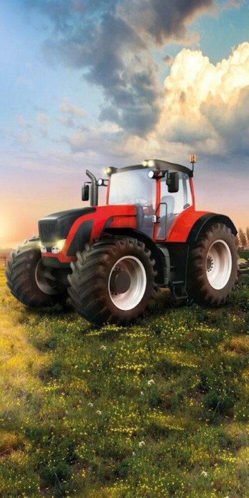 Trecker Duschtuch Badetuch Handtuch Strandtuch Traktor 70x140 cm Bild 1
