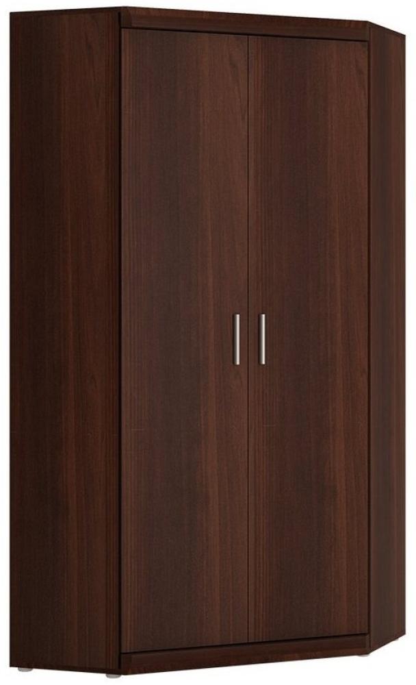 Lomadox Eckschrank IMPERIA-129 Schrank Garderobenschrank Eckschrank Nussbaum Wohnzimmer Flur braun Bild 1