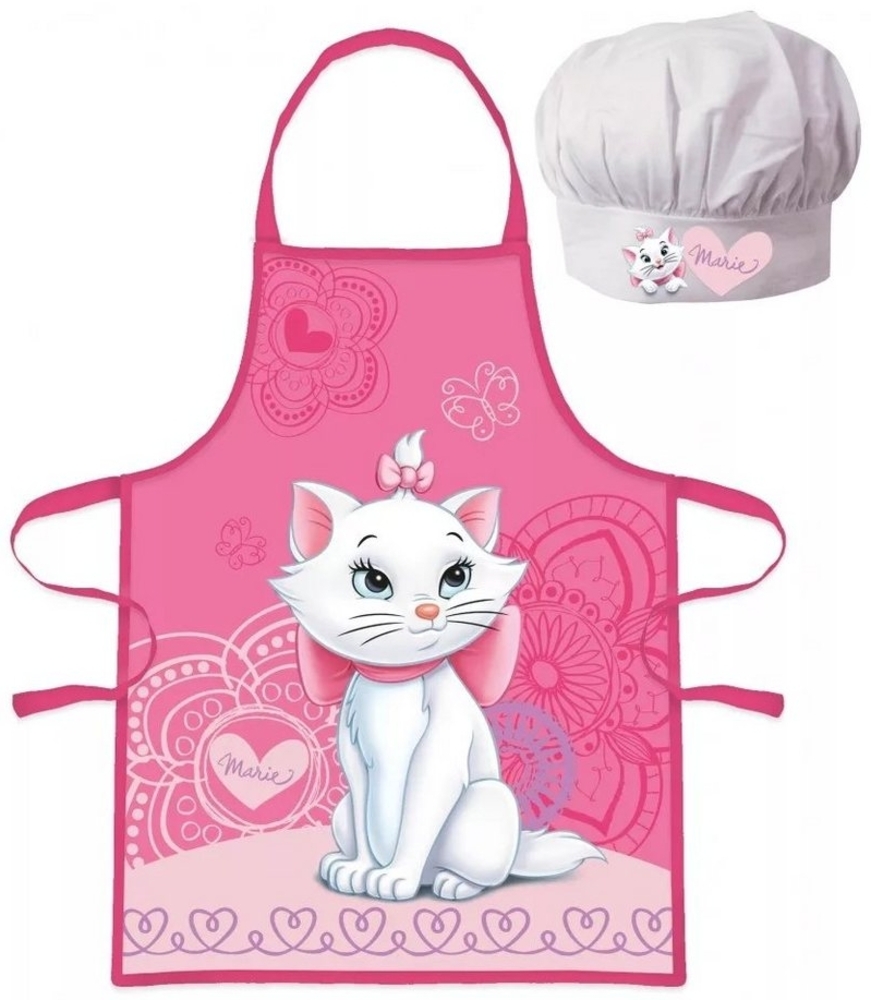 Disney Kochschürze Katze Marie Aristocats Kids Malschürze Kindergarten Schule Backset Bild 1