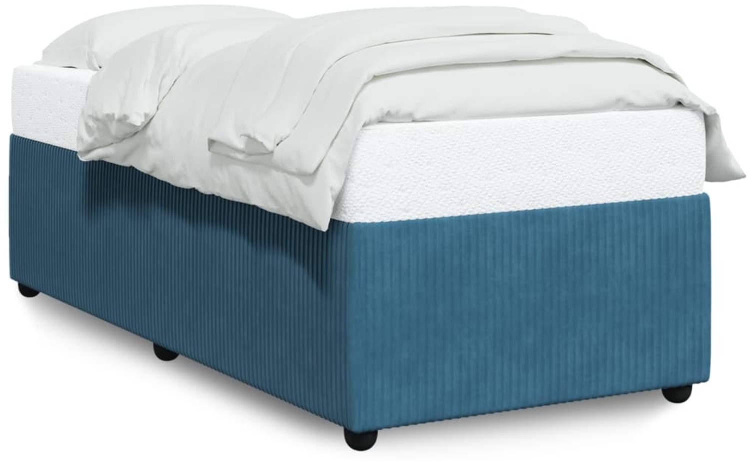 vidaXL Bettgestell Blau 90x190 cm Samt 3284980 Bild 1