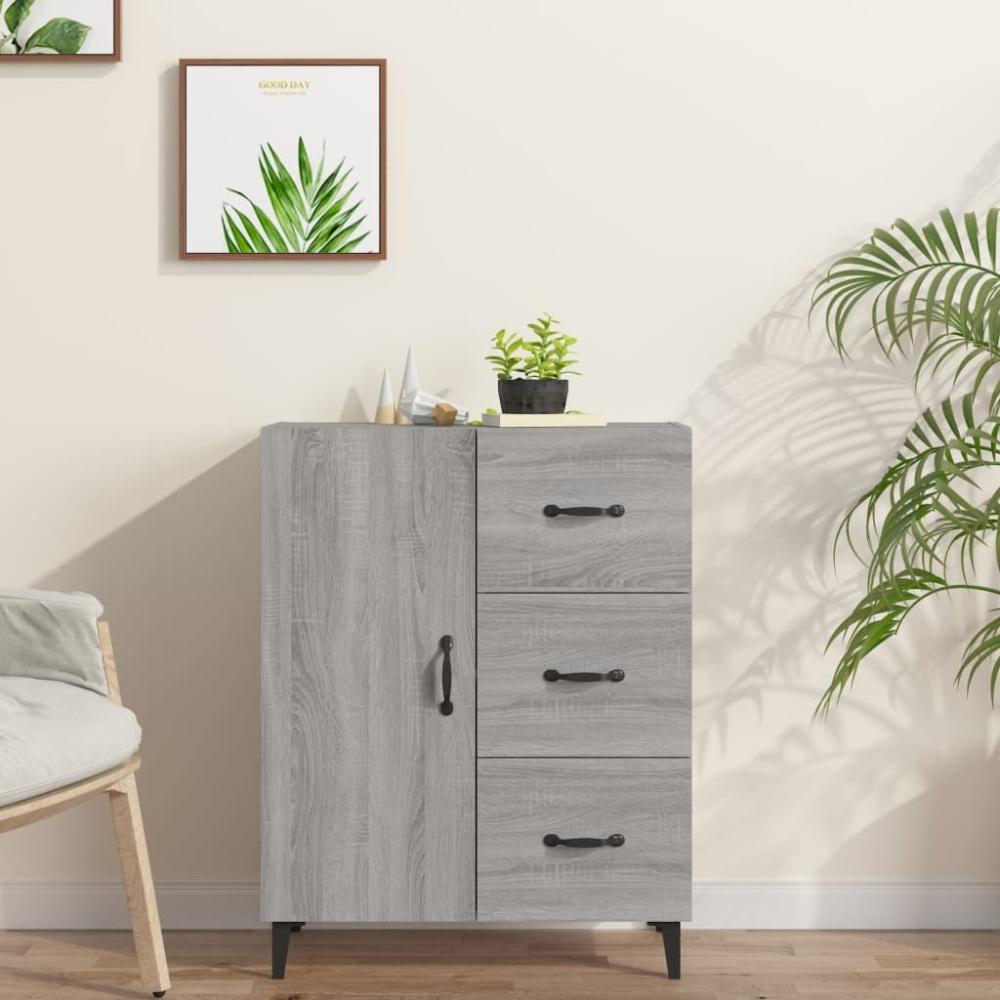 vidaXL Sideboard Grau Sonoma 69,5 x 34 x 90 cm Holzwerkstoff [817355] Bild 1