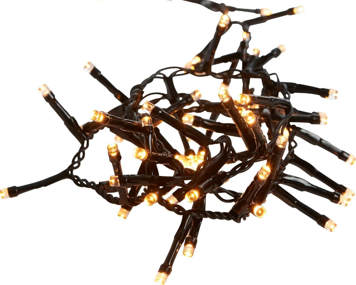 EGLO Christmas 410815 Weihnachtsdekoration LICHTERKETTE GOLDEN WARM WHITE LED 800X0,064W 0. 82kg Kunststoff schwarz, amber L:1600cm IP44 Bild 1