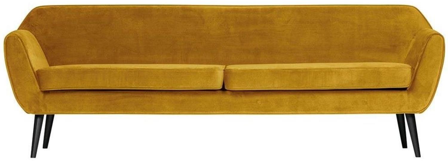 Sofa Rocco Samt, 230cm Gelb Bild 1