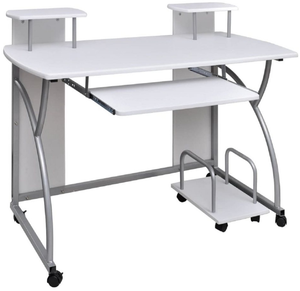 Computertisch, Holzwerkstoff, Weiß, 110 x 52 x 88,5 cm Bild 1