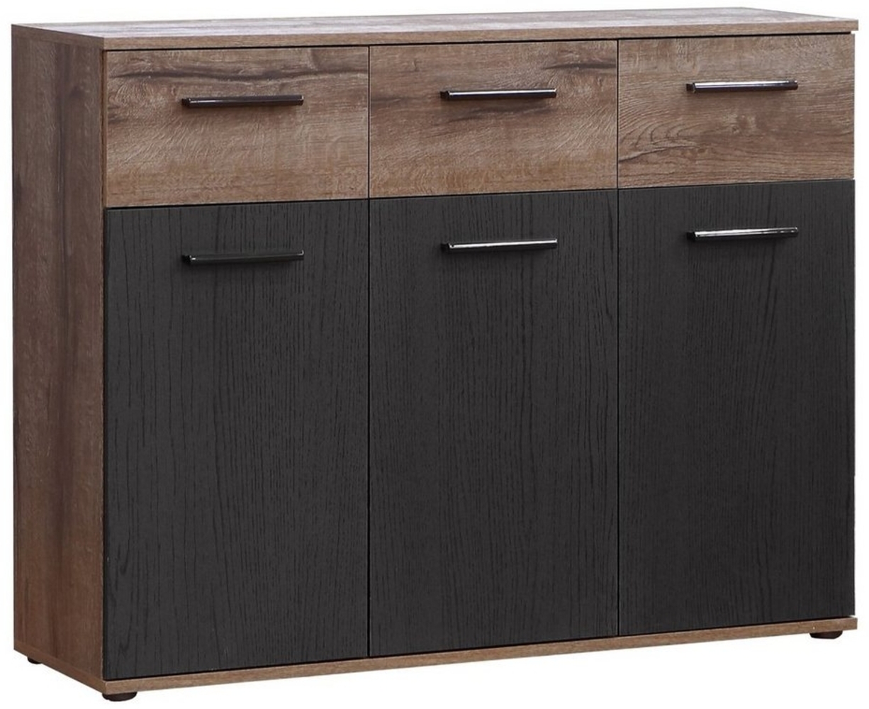 Newroom Kommode Menzie, Kommode Schlammeiche Modern Sideboard Barkommode Wohnzimmer Bild 1