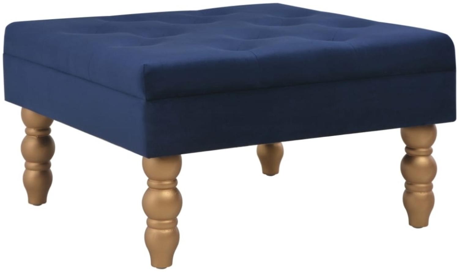 vidaXL Hocker Marineblau 60x60x36 cm Samt 329928 Bild 1