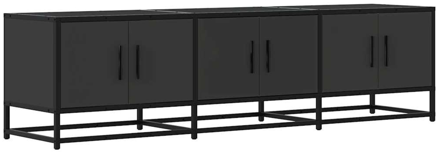 vidaXL TV-Schrank Schwarz 150x35x41 cm Holzwerkstoff und Metall 848859 Bild 1