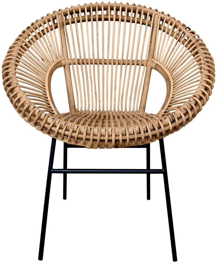 Rattan Essstuhl natur Esszimmerstuhl Küchenstuhl Esszimmer Wohnzimmer Stuhl Bild 1