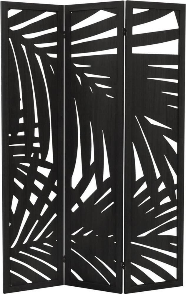 ML-DESIGN Paravent Raumteiler Faltbarer Sichtschutz Indoor Stellwand Sichtschutzwand, Raumtrenner 3-teilig Sapporo Schwarz 170x121cm freistehend Trennwand Bild 1