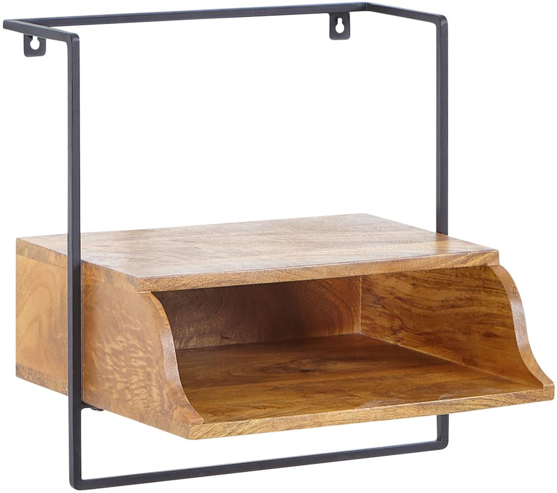 Kadima Design Wandkonsole, Mango-Holz, Industrial-Stil, Boxspringbetten. 44x35x45 cm Bild 1